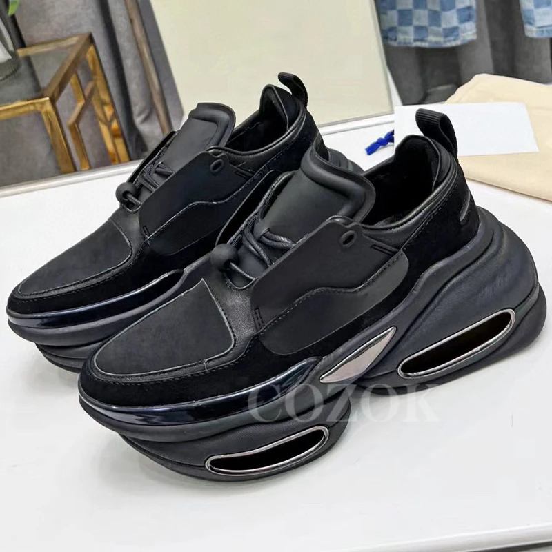 

2023 New Female Daddy Shoes Autumn Full Of Three-Dimensional Feeling Sneakers Exquisite Eye-Catching Thick Bottom Lovers Loafers