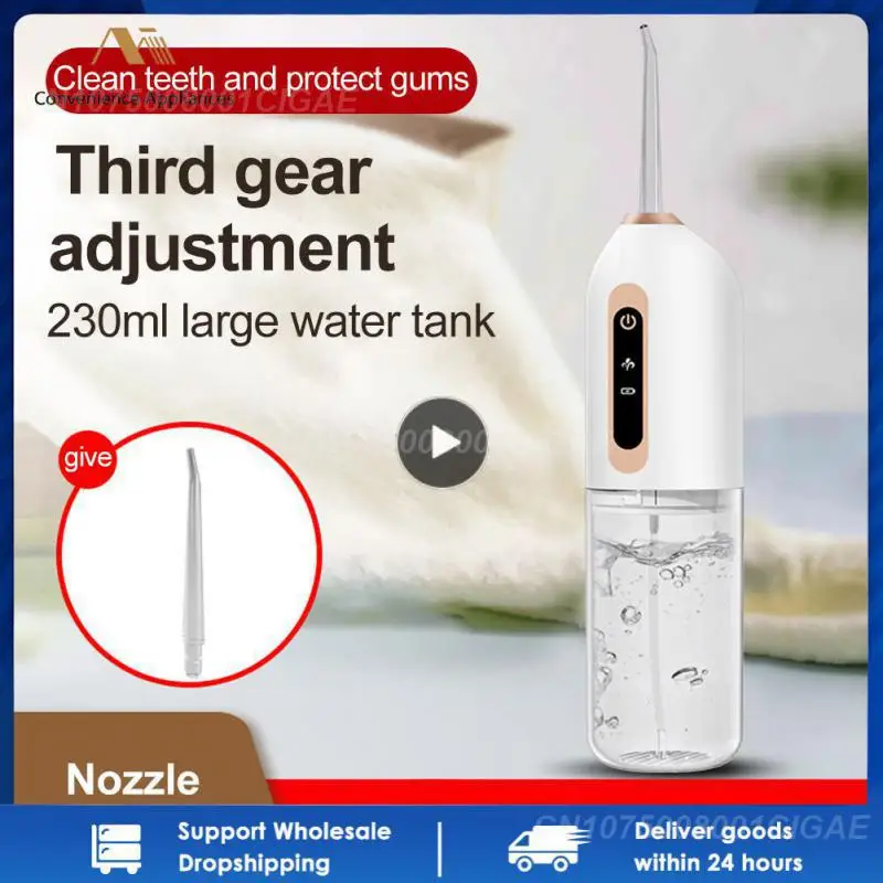 

Portable Oral Irrigator Water Flosser Water Jet Tools Pick Teeth Cleaner 3 Modes 230ML Water Tank Teeth Whitening Cleaner