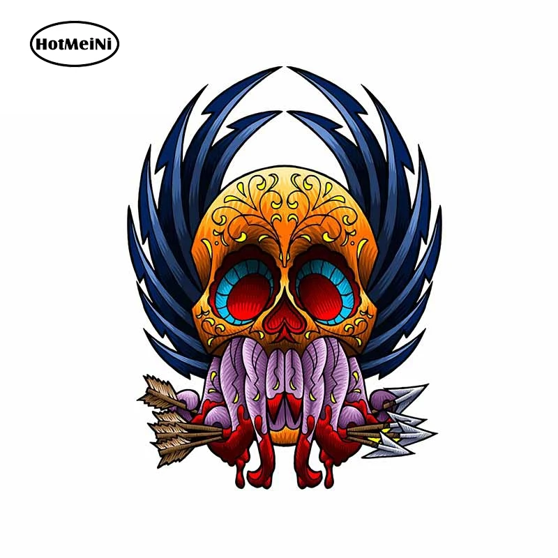 

13cm x 9.9cm for Octopus Skull Car Sticker Bumper Decal Camper Refrigerator Motorcycle Helmet Laptop SUV RV Graphics