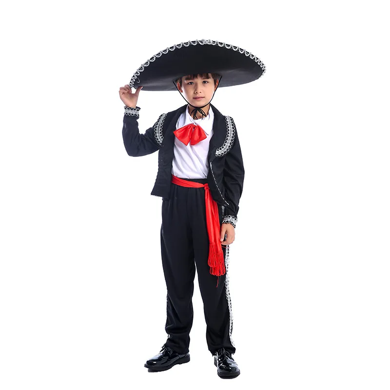 

Mexican Mariachi Amigo Dance Children's Festival Party Stage Performance Costumes Boy Performance Costume Carnival Dress Up