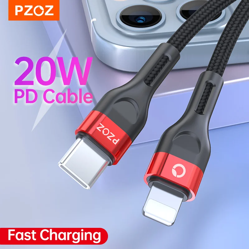 PZOZ 20W PD USB C Cable Fast Charging For iPhone 14 13 12 11 Pro Max Xs Xr X 8 Plus iPad Mini Charger Wire Code USB Type C Cable
