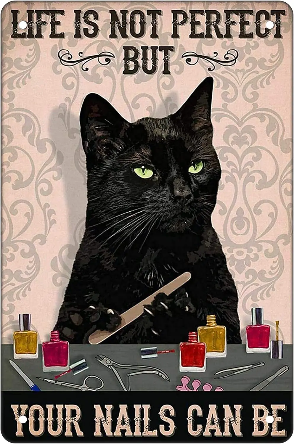 AntSwegg забавная черная кошка, металлическая жестяная вывеска, винтажный знак, черная кошка, Настенный декор для кошек, подарки для влюбленных, постеры для кошек, художественный винтажный металлический знак