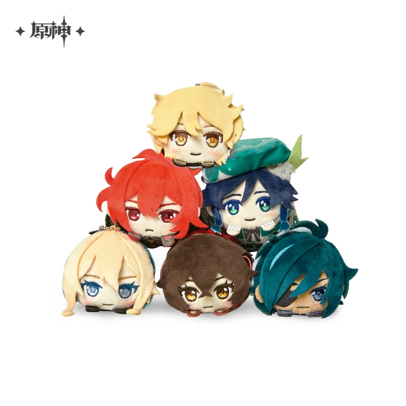 

Official Genuine Anime Genshin Impact Aether Venti Jean Kaeya Amber Diluc Ragnvindr 8CM Plush Doll Pendant Genshin