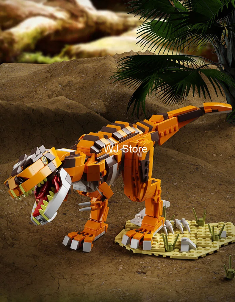 

Dinosaur series Jurassic Park can be assembled chassis scene children's toys building blocks gift assembly puzzle
