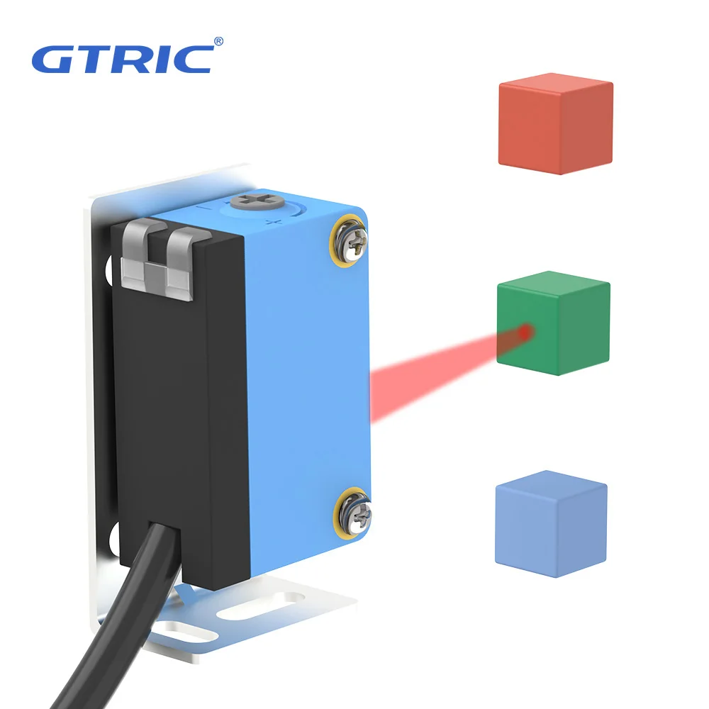 

GTRIC Background Suppression Photoelectric Sensor NPN PNP 10-30V DC Sensing Distance 30cm Adjustable Square Laser Optical Switch