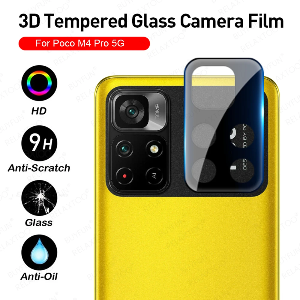 

Защитное стекло для камеры 3D 9H для Xiaomi Poco M4 Pro 5G x4 nfc Poco F3 M 3 pro