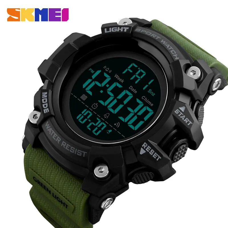 Skmei Fashion 2 Time Countdown Sport Digital Watches Mens Casual Back Light Stopwatch Waterproof Alarm Clock Male Reloj Hombre