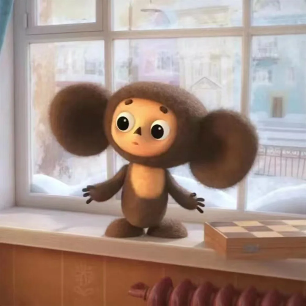 

Новый фильм Kwaii Cheburashka плюшевая игрушка с большими глазами обезьяна с одеждой кукла русское аниме Детская кукла игрушки для детей девочек