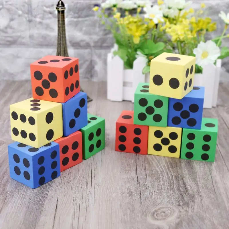 

12pcs 3.7cm EVA Foam Dice Children Early Education Toys Creative Gift Game World