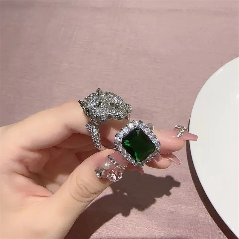 Роскошное кольцо с темпераментом во французском стиле ретро женское леопардовым