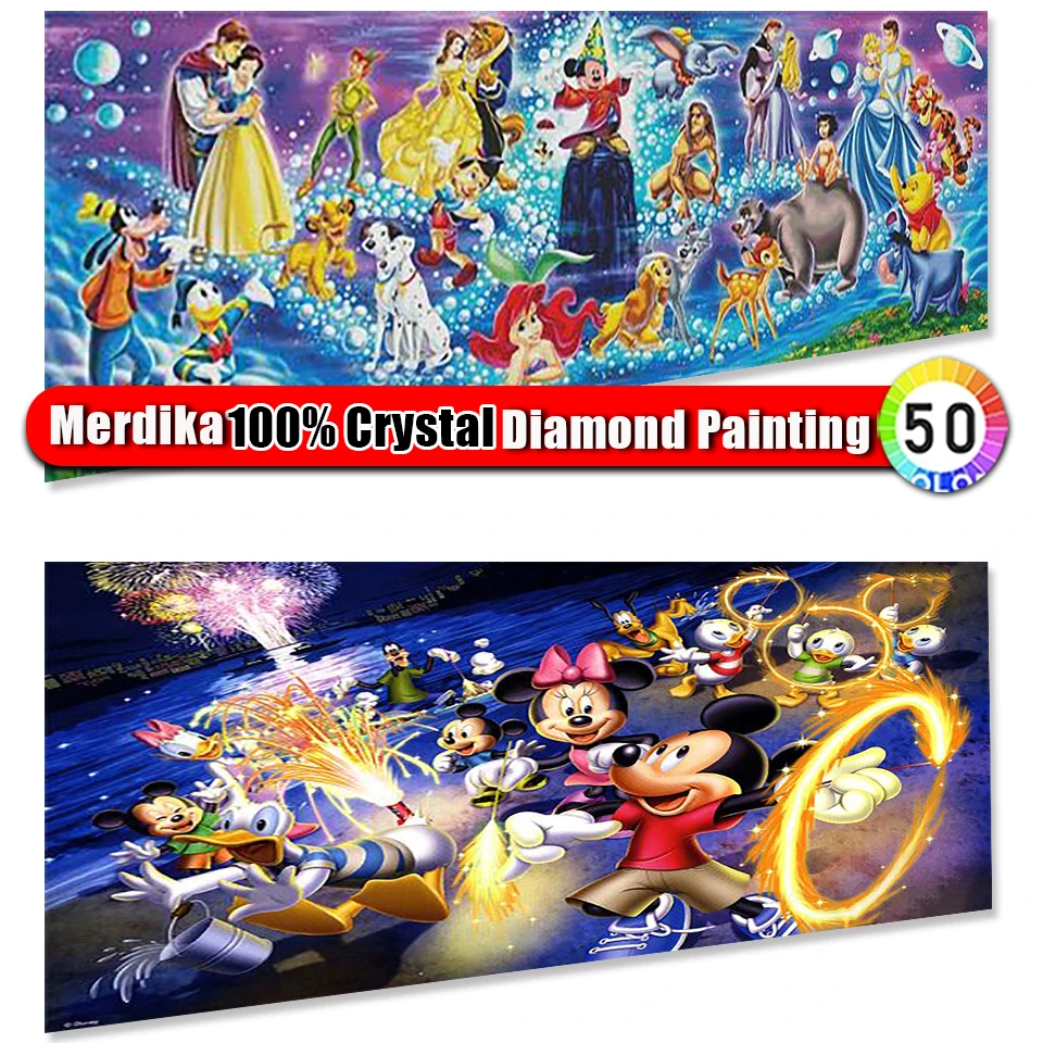 Алмазная картина с кристаллами размер картины 100% принцесса Дисней Микки Маус