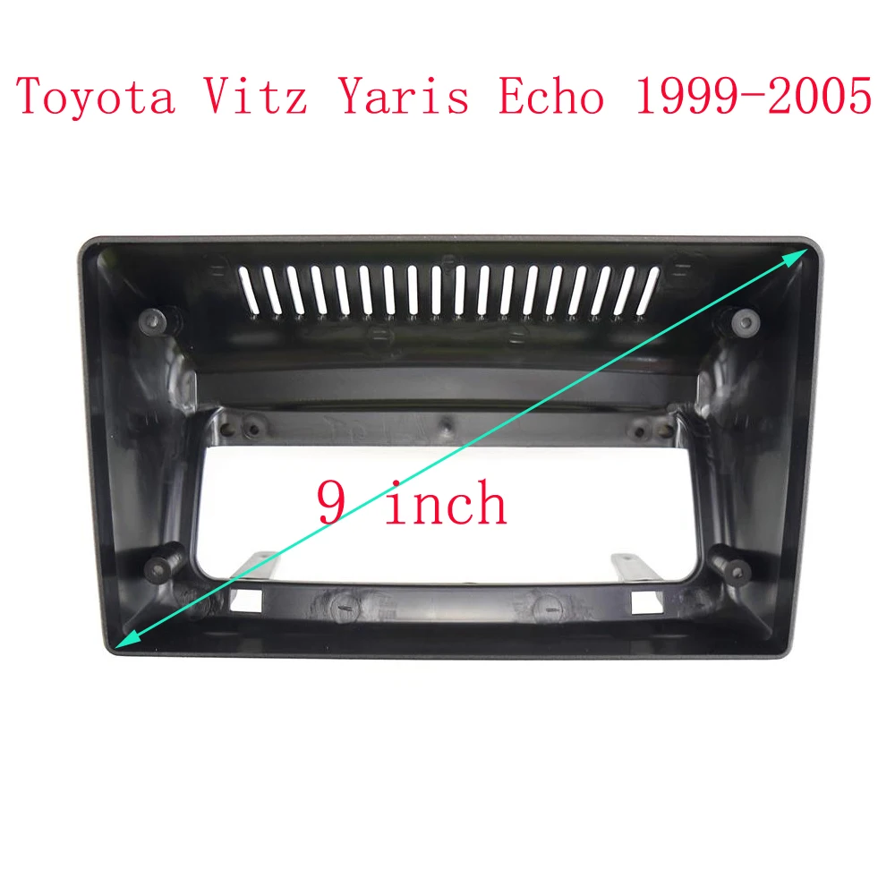 9-дюймовый автомобиль для Toyota Vitz Yaris Echo 1999-2005 рамка лицевой адаптер Android-радио