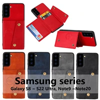 pu leather wallet shockproof flip case car multi holder samsung galaxy s8 s9 s10 s20 s21 s22 pro uitra plus s30 s30p note 9 10