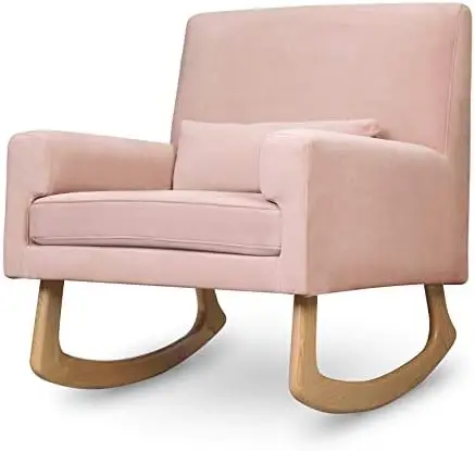 

Rocker in Blush Velvet with Light Legs, Greenguard Gold and CertiPUR-US Certified