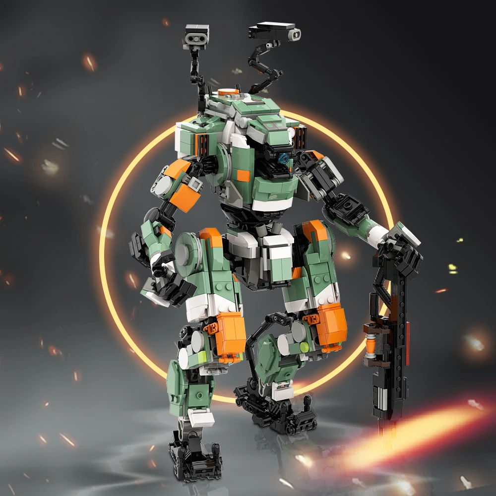 Gobricks MOC Titanfall робот-кирпичи Vanguard-класс Titan From 2 строительные блоки креативный