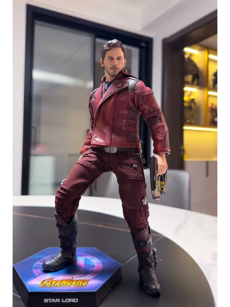 Фото В наличии оригинальные HOTTOYS HT MMS539 Marvel Avengers 3 Star Lord 3,0, экшн-фигурка, модель игрушки №4