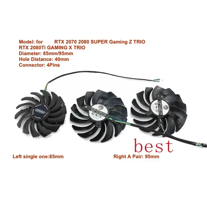 Кулер для видеокарты MSI RTX2080 TI GAMING X TRIO RTX 2070 SUPER Z PLD09210B1