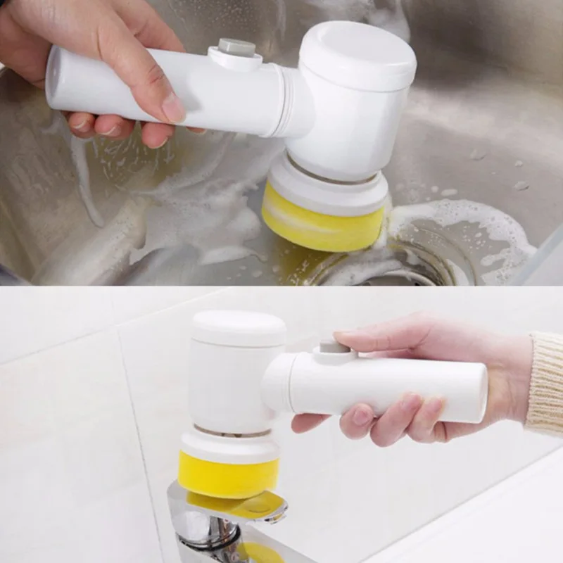 

5-in-1 hand-held bathtub brush kitchen bathroom sink cleaning tools bathroom bathtub cleaning electric brush toilet brush charge