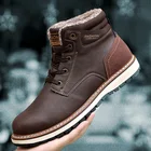 Новинка 2021, зимние ботинки, защитные и износостойкие мужские ботинки на подошве, теплые и удобные зимние прогулочные ботинки, большой размер 46