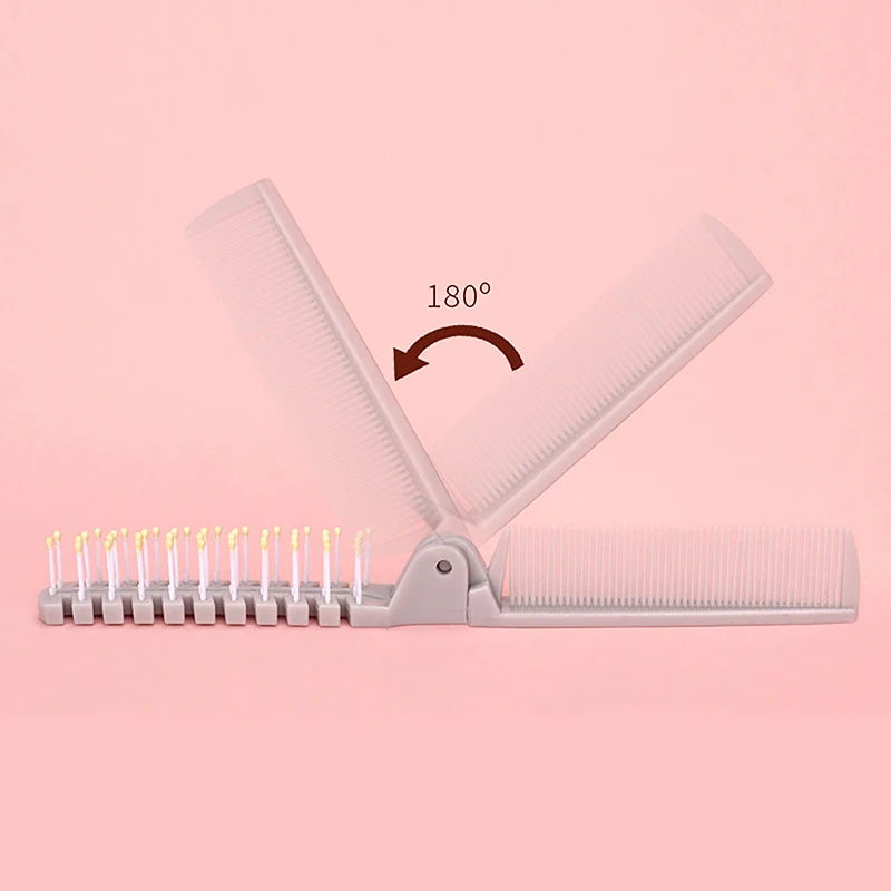 Складная Расческа для распутывания волос портативная двухсторонняя