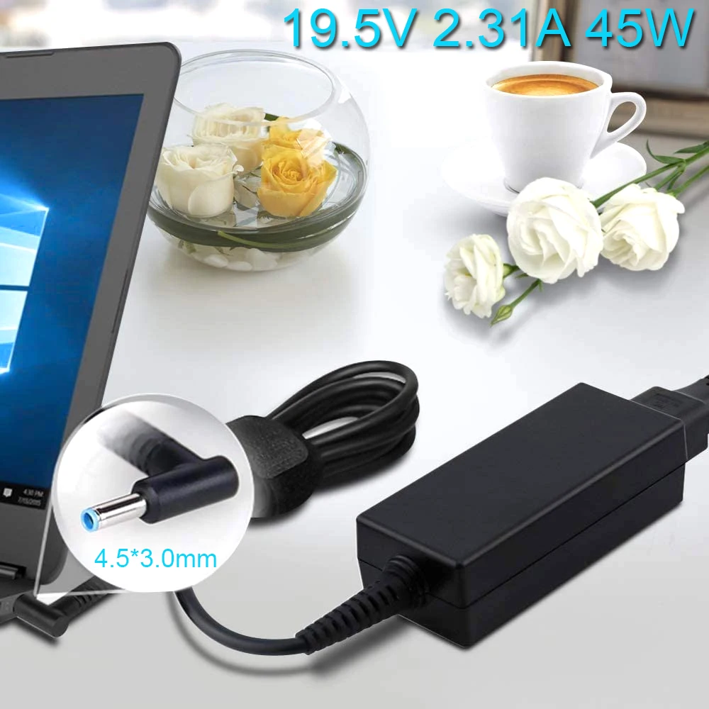 

45W Laptop Charger Adapter for HP Pavilion 11 13 15 Elitebook 840 850 ProBook 430 440 450 Chromebook 11 14 envy Stream 11 13 14
