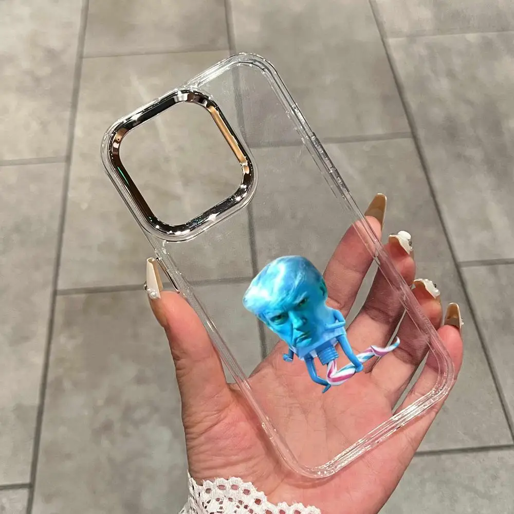 Фото Чехол для телефона с мемом Дональда Трампа для iPhone 17 Air 16 15 14 Plus 13 12 11 Pro Max 16e, ударопрочная прозрачная задняя крышка HD №1