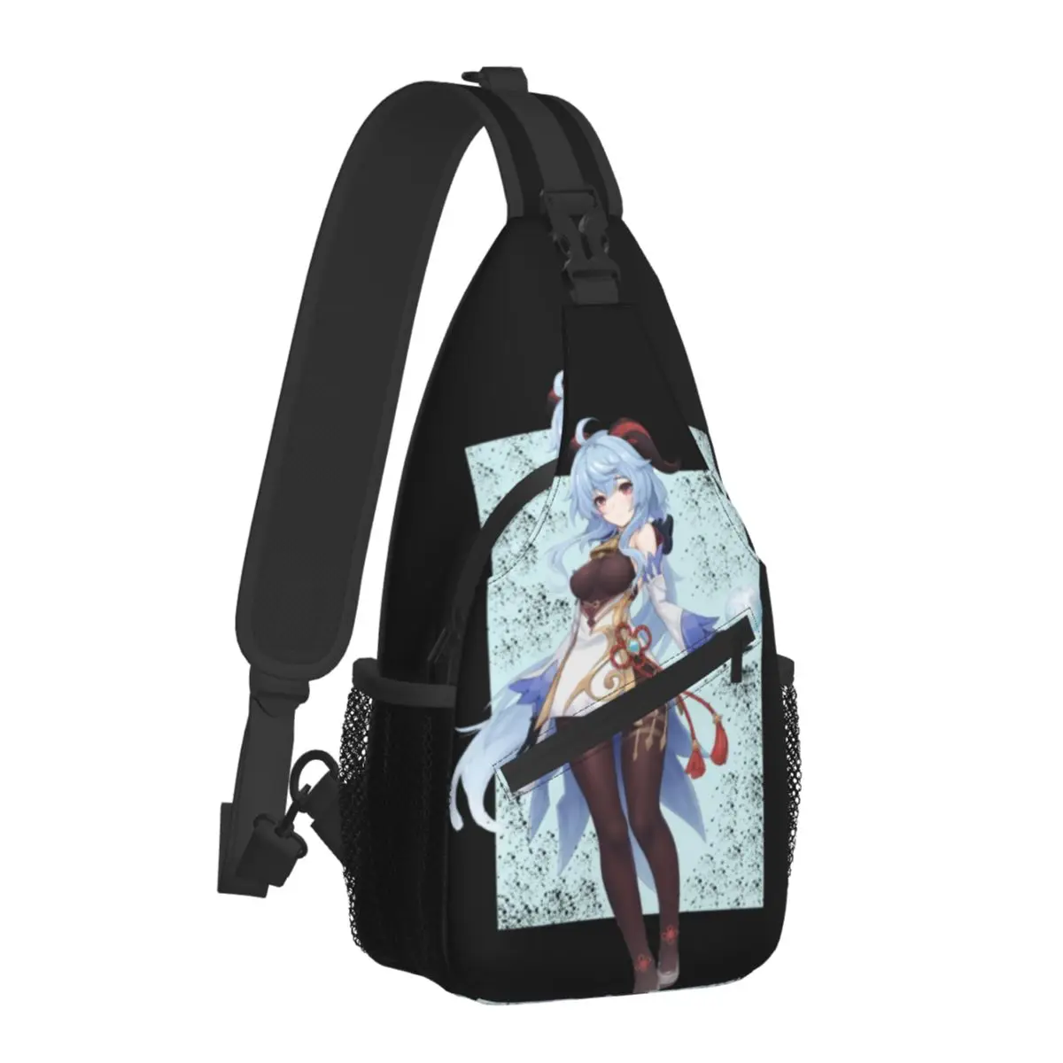 

Genshin Impact Ganyu Shoulder Bags Game Cute Chest Bag Men Travel Motorcycle Sling Bag High School Custom Small Bags