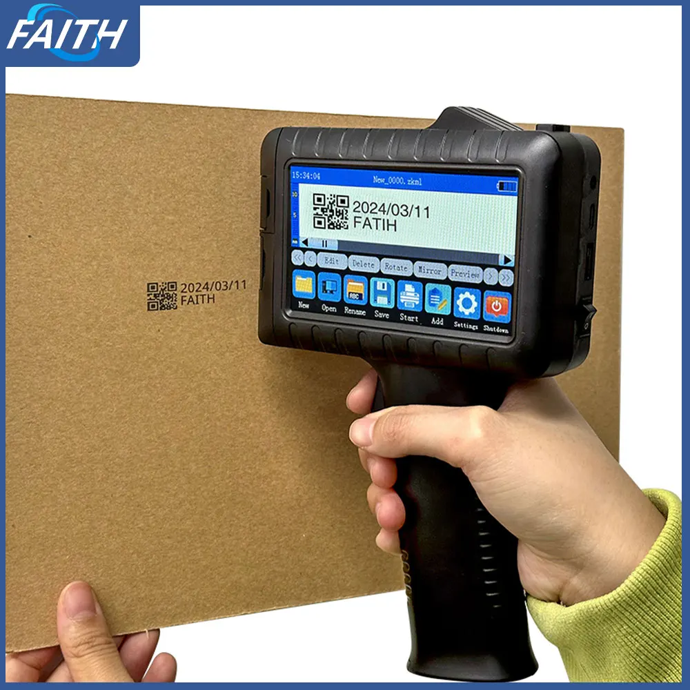Фото Портативный принтер Faith 20% 12,7 мм, ручной струйный принтер, текст, QR, штрих-код, номер партии, логотип, изображение, дата, печатная машина №1