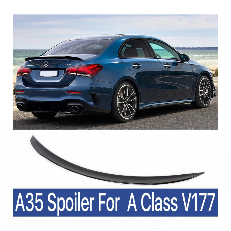 

Внешний вид для Mercedes Benz A Class V177 седан A180 A200 A250 A35 стиль задний багажник воздушный спойлер крыло 2018 2019 2020 черный