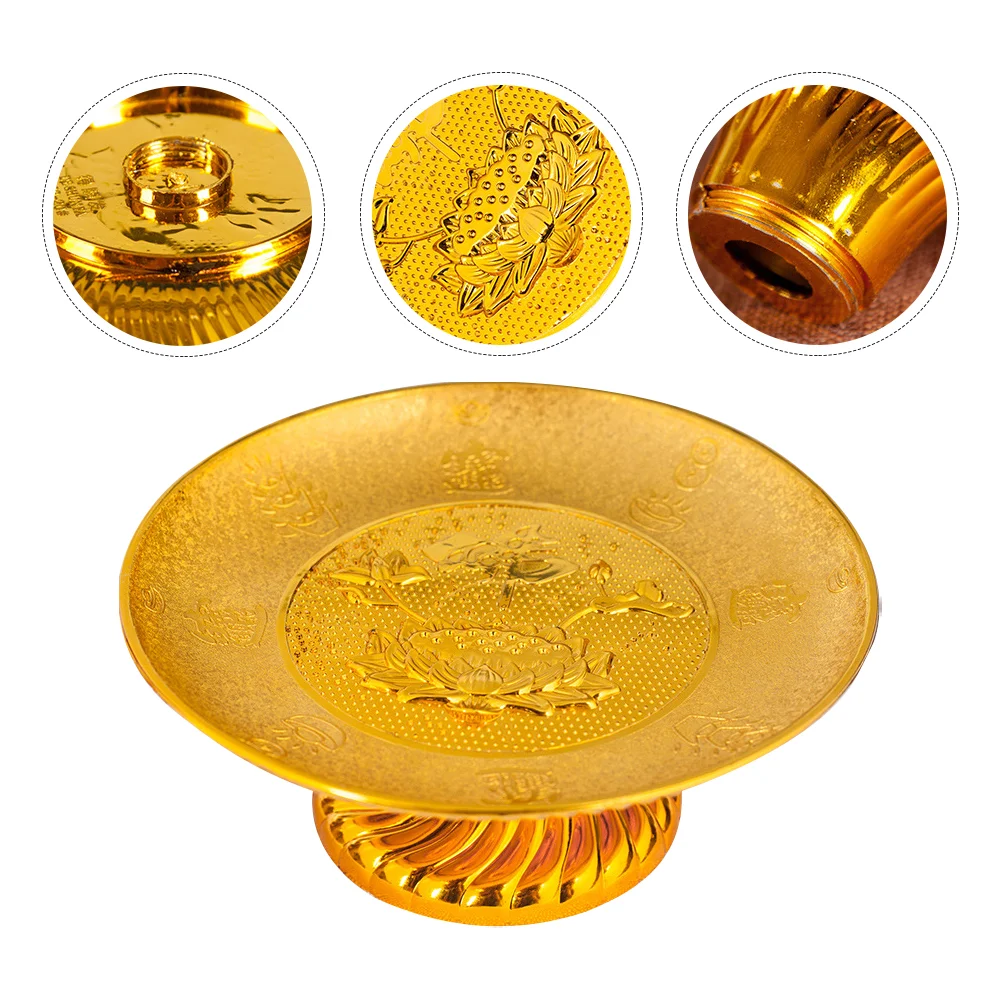 

Bowl Offering Fruit Tray Plate Cake Sacrifice Dish Altar Meditation Holder Temple Decoration Tibetan Water Thai Server God