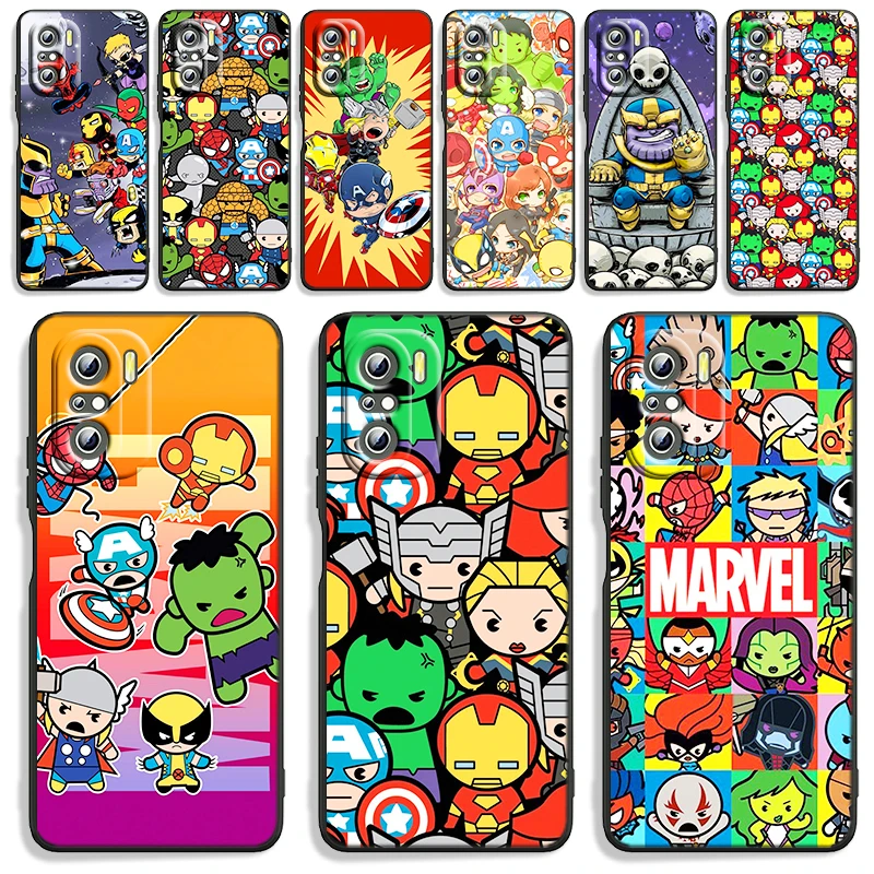 

Marvel cartoon cute Phone Case Xiaomi Redmi K40 Gaming K30 9i 9T 9A 9C 9 8A 8 GO S2 6 Pro Prime Silicone Cover