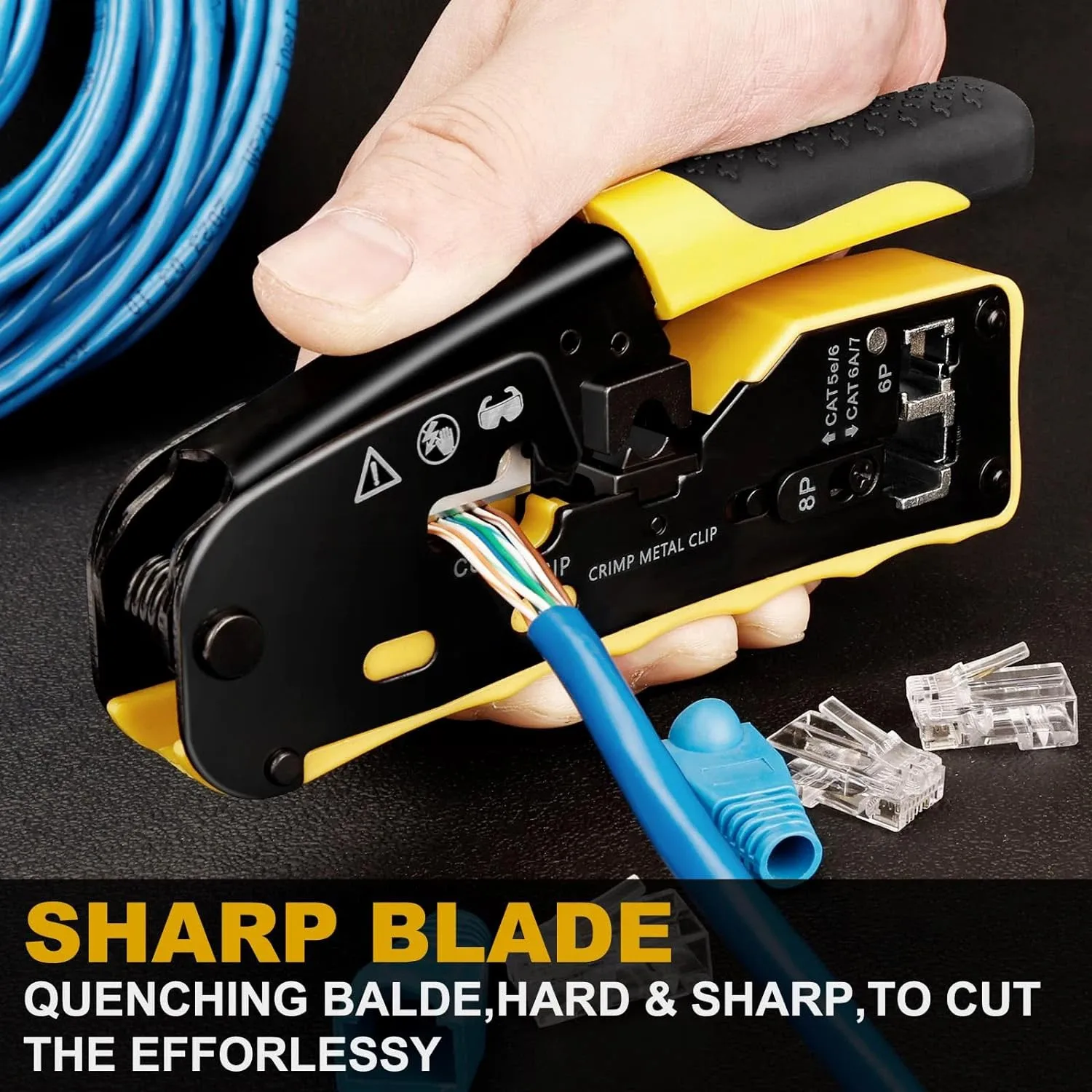 Обжимной инструмент WoeoW RJ45 устройство для обжима промышленного кабеля Ethernet