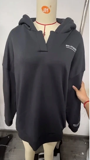 Флисовая толстовка с капюшоном для женщин осенний базовый оверсайз длинными