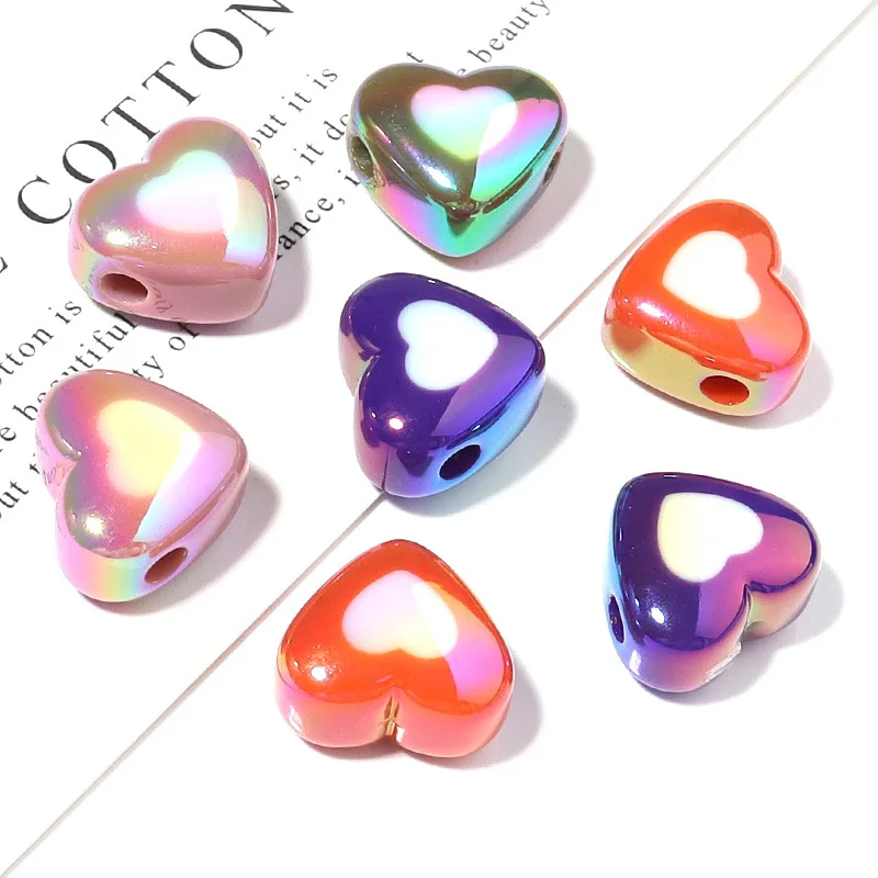 

Акриловые бриллианты Love для изготовления ювелирных изделий, аксессуары для браслетов ручной работы, цветные бусины с покрытием ручной работы