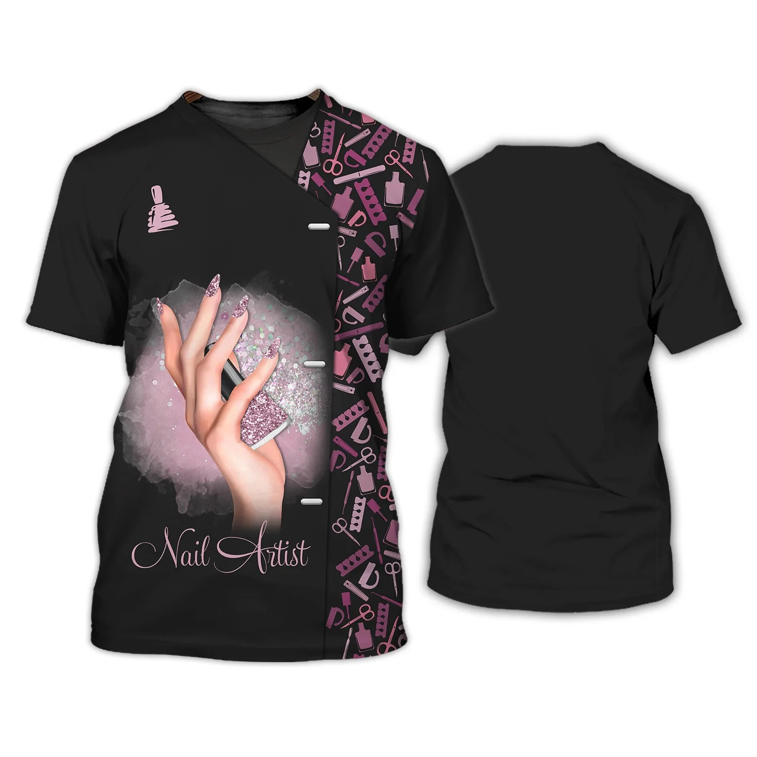 

Женская футболка с круглым вырезом, коротким рукавом и принтом