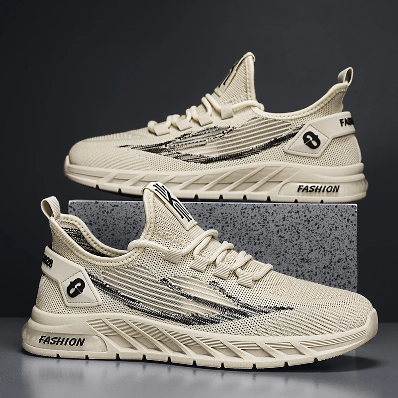 

Мужские легкие кроссовки 2023, Уличная обувь на плоской подошве, сетчатые дышащие спортивные кроссовки, модная мягкая мужская повседневная обувь