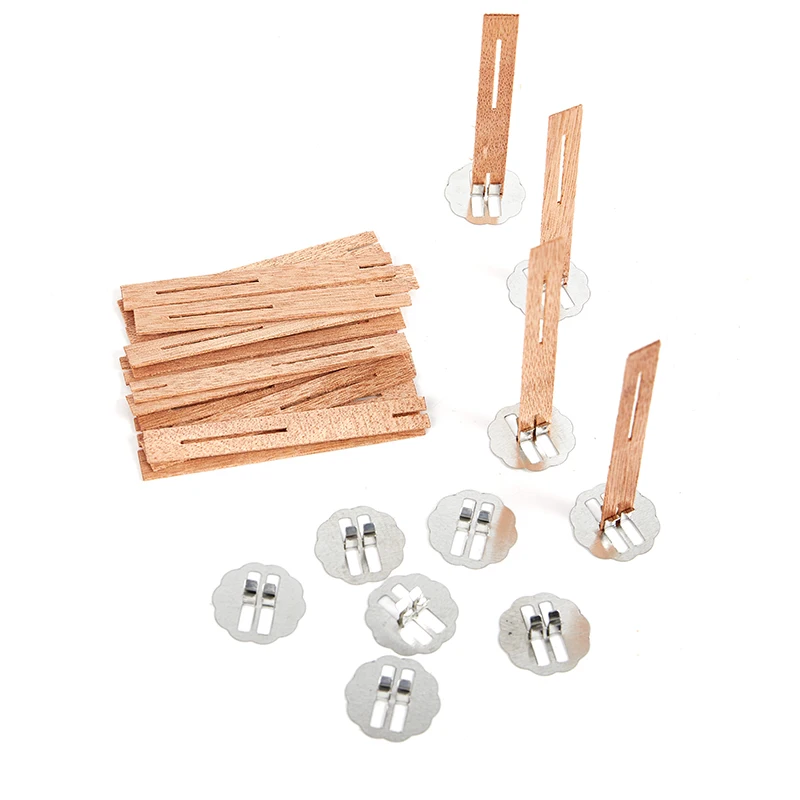 

10pcs/SET Cross Wood Candles Core for DIY Candle Making Supply Wooden Candle Wicks for Soy Wax