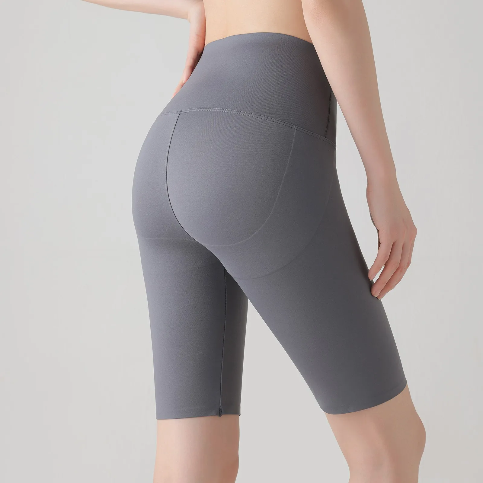 

Women'S Cycling Shorts High Waist Biker Shorts Workout Yoga Running Gym Spandex Shorts Side Pockets Leggings Summer Thin Solid