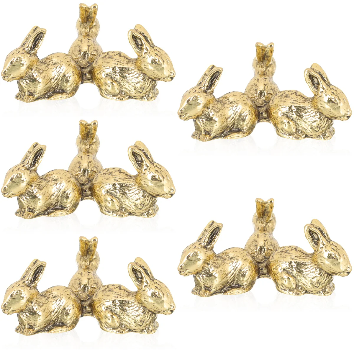 

5pcs Crystal Ball Stand Bunny Design Metal Crystal-ball Support Desktop Base