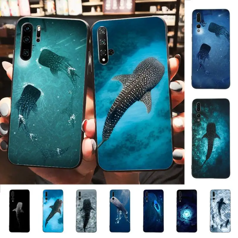 

Ocean Whale Shark Phone Case for Huawei P30 40 20 10 8 9 lite pro plus Psmart2019