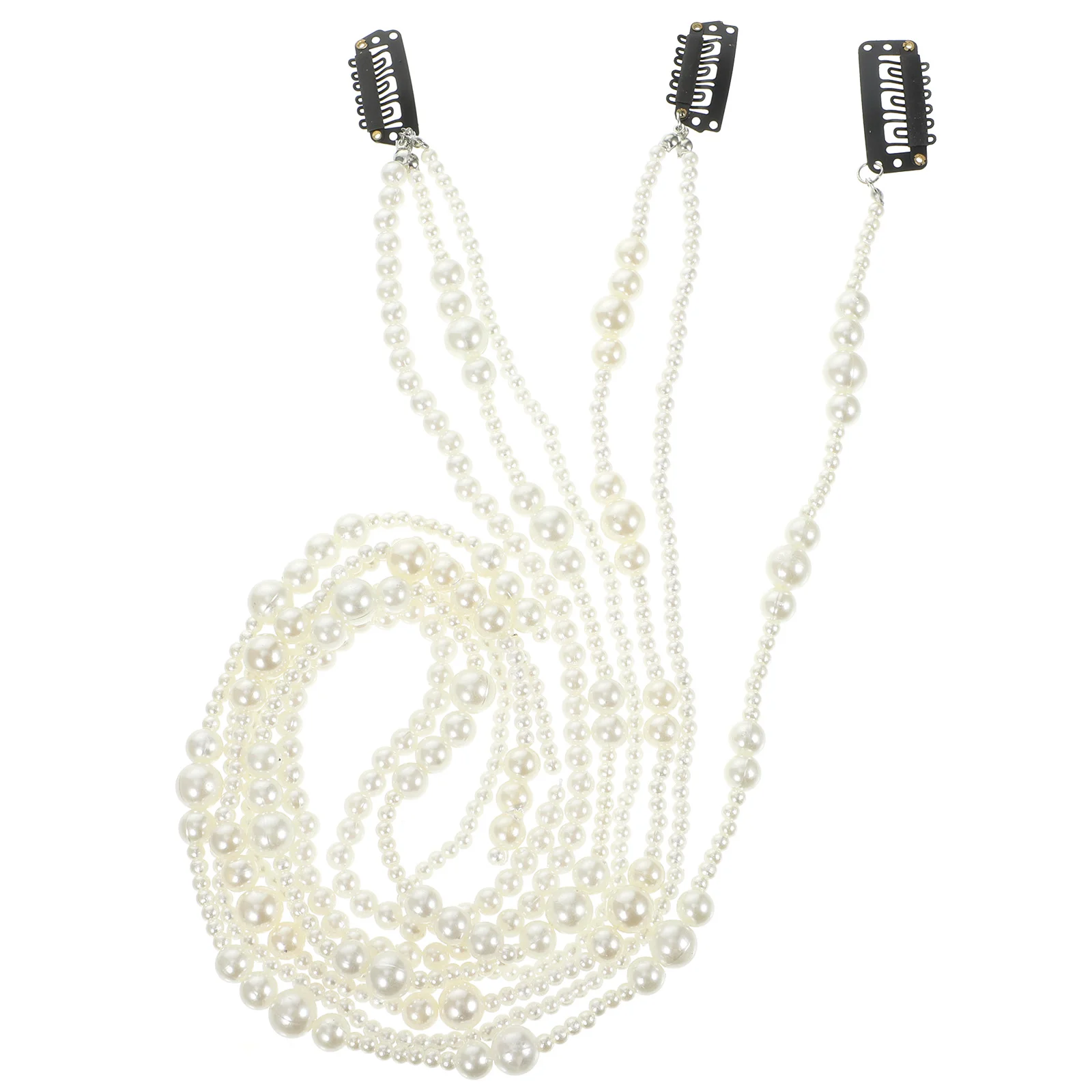 

3pcs Hair Chain Pearl Tassel Hair Chains Hair Extension Hair Jewelry Hair Styling Tools for Braids