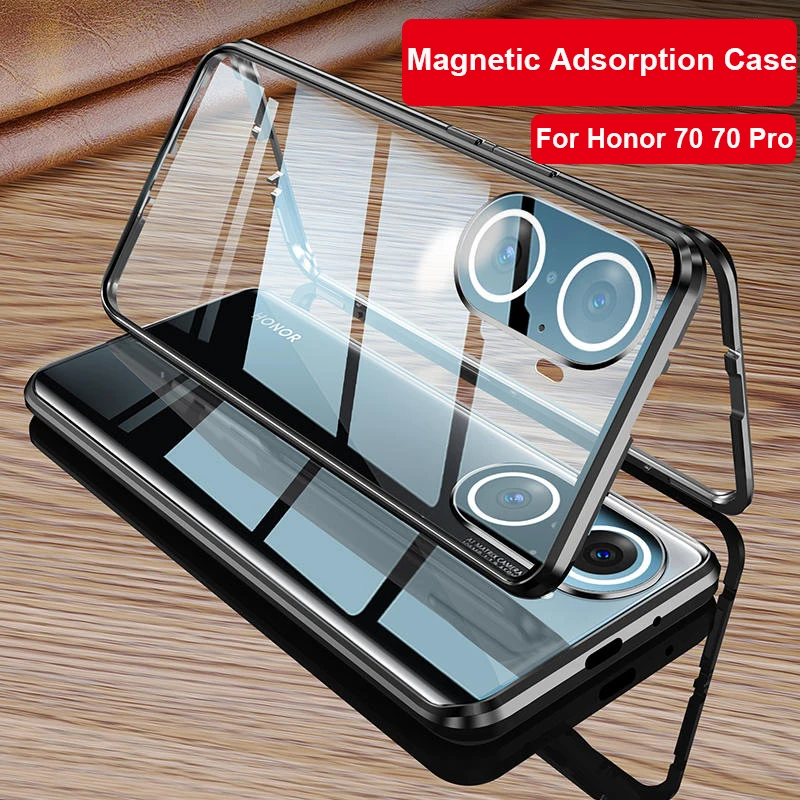 360 Металлическая магнитная фотография для Honor 50 70 60 SE 80 Pro двухсторонняя