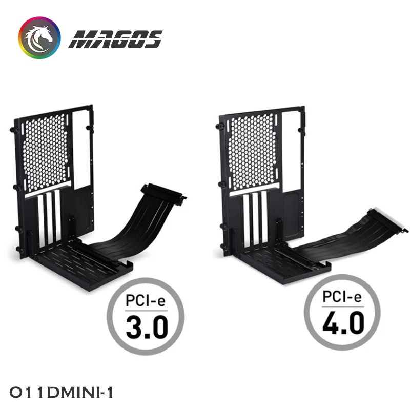 LIANLI O11DMINI-1 набор вертикальных кронштейнов для графического процессора для O11D MINI/Air Mini + 200 мм PCIe Gen3 Gen4 X16 подъемный кабель аксессуар черный/белый