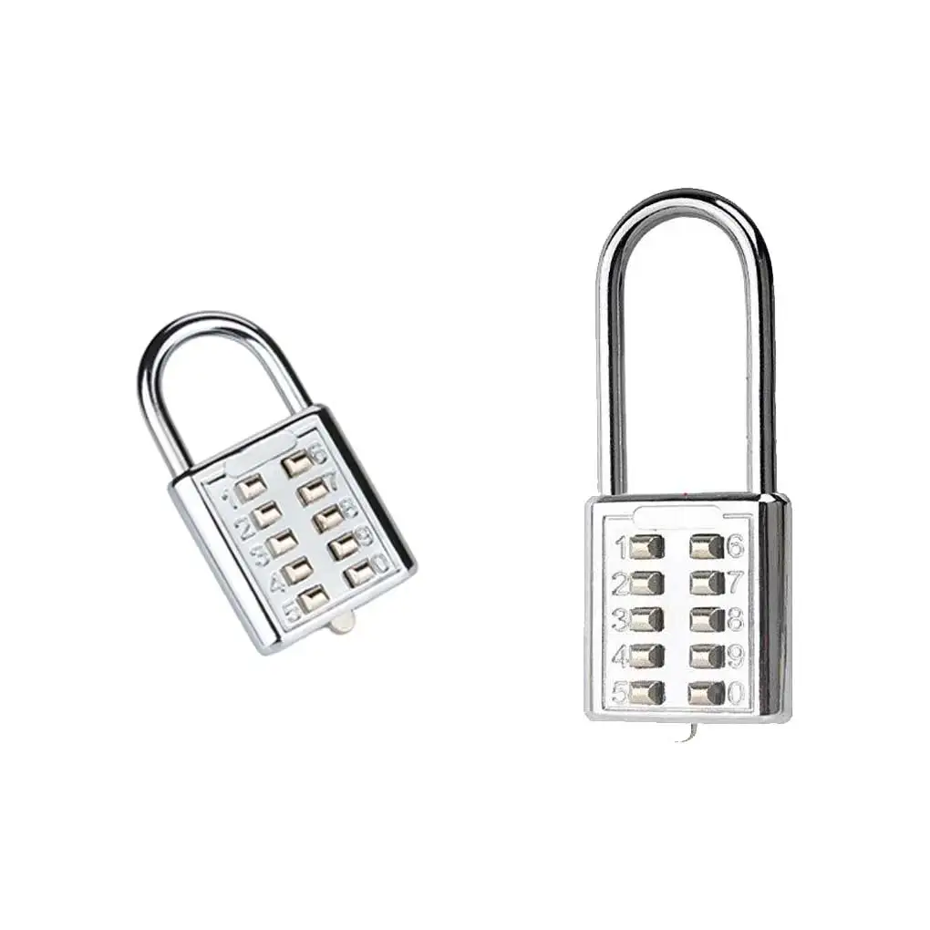 

Combination Lock Zinc Alloy Portable Button 5-Digit Locking Travel Suitcase Luggage Padlock Backpack Safety Bag Digital