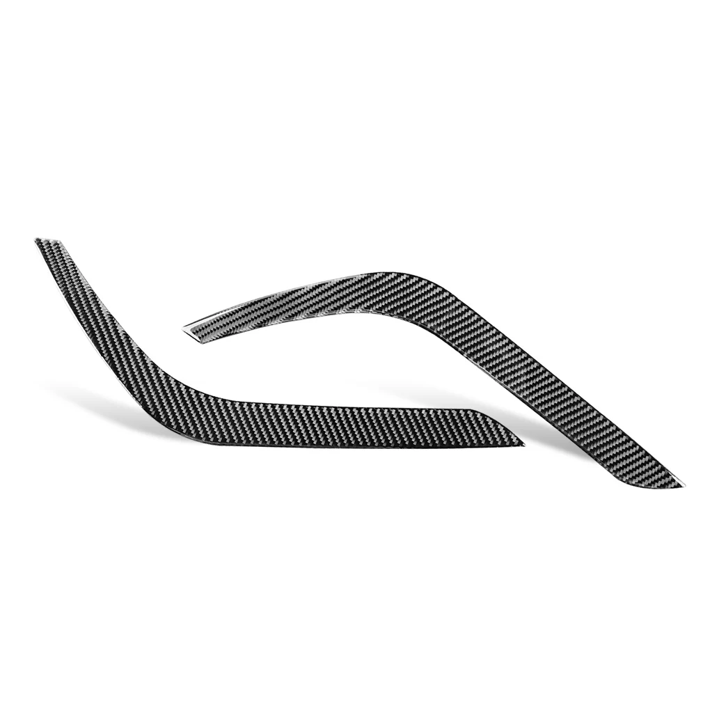 

2Pcs Headlight Eyebrow Trim Cover Sticky Lamp Case Accessory Component Eyebrows Lids Decorative Carbon Fiber Frames