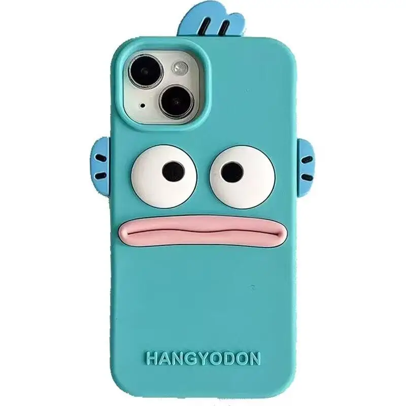 Фото Милый чехол Kawaii Hangyodon Classic Reprint для iPhone 17, 16, 15 Pro Max, 14, 13 – Мягкий 3D TPU противоударный чехол №2