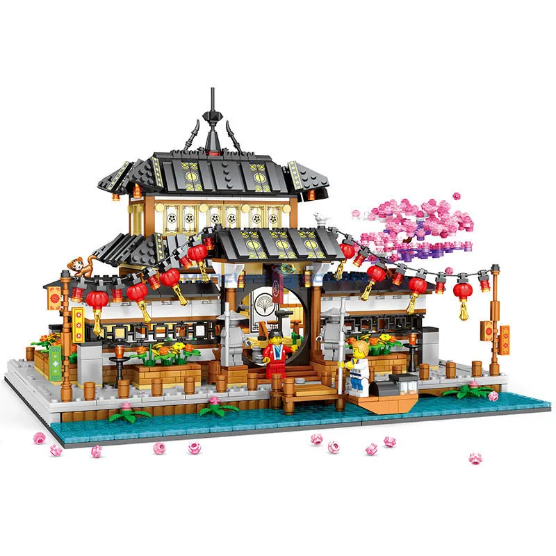 

The Budokan Modular Model Building MOC Chinese Style Architectural Elements Blocks Brick Set DIY Toy Christmas Gift For Children