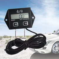 waterproof lcd digital tachometer hour meter tach gauge inductive rpm for 2 4 stroke gasoline motorcycle snowmobile