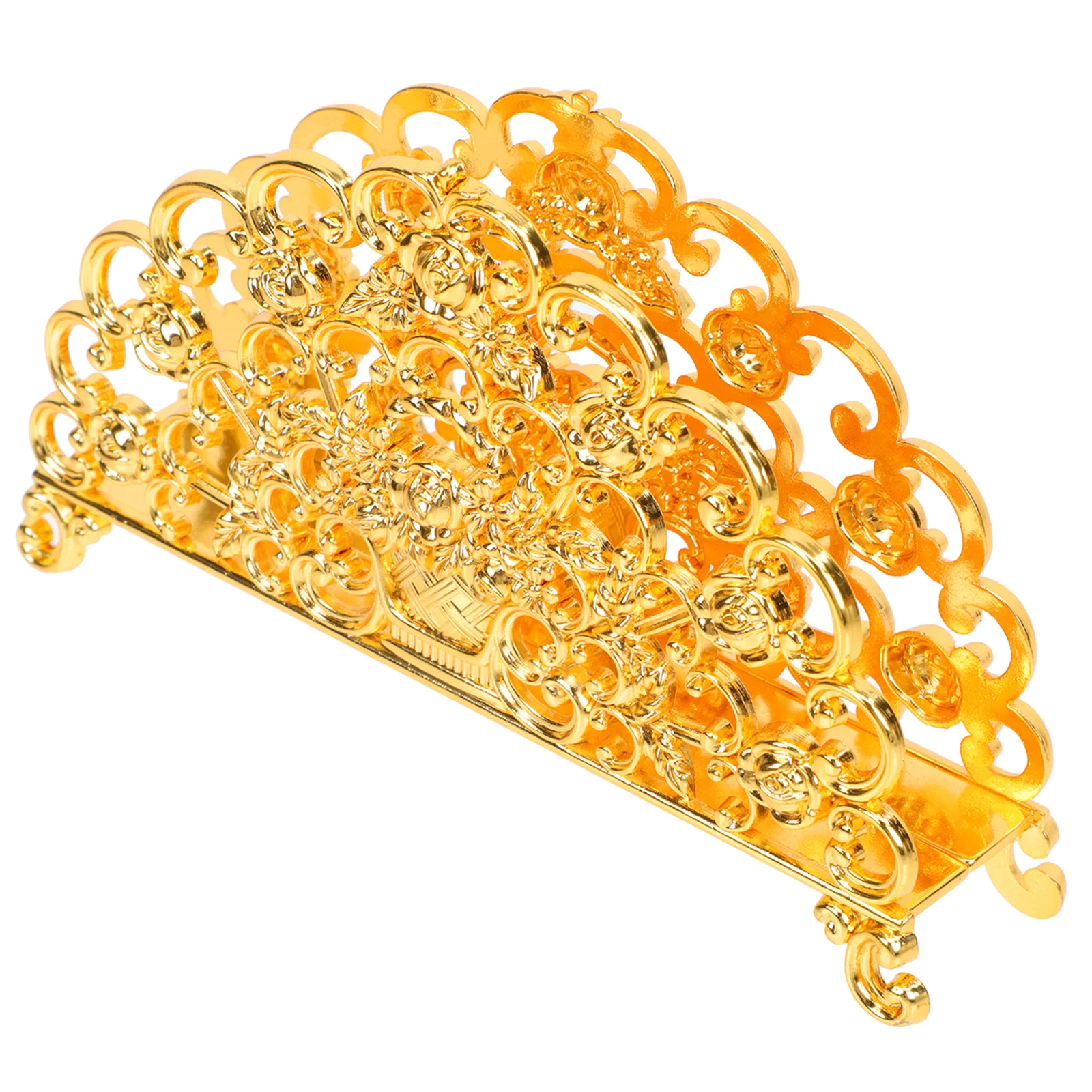 

Exquisite Restaurant Table Napkin Stand Household Napkin Rack (Golden)