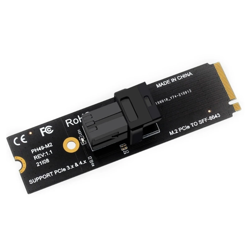 

Плата расширения для настольного компьютера. 2 NGFF Mkey PCIE 4,0 к SFF8643 U.2, обратная передача 3,0 эффективная